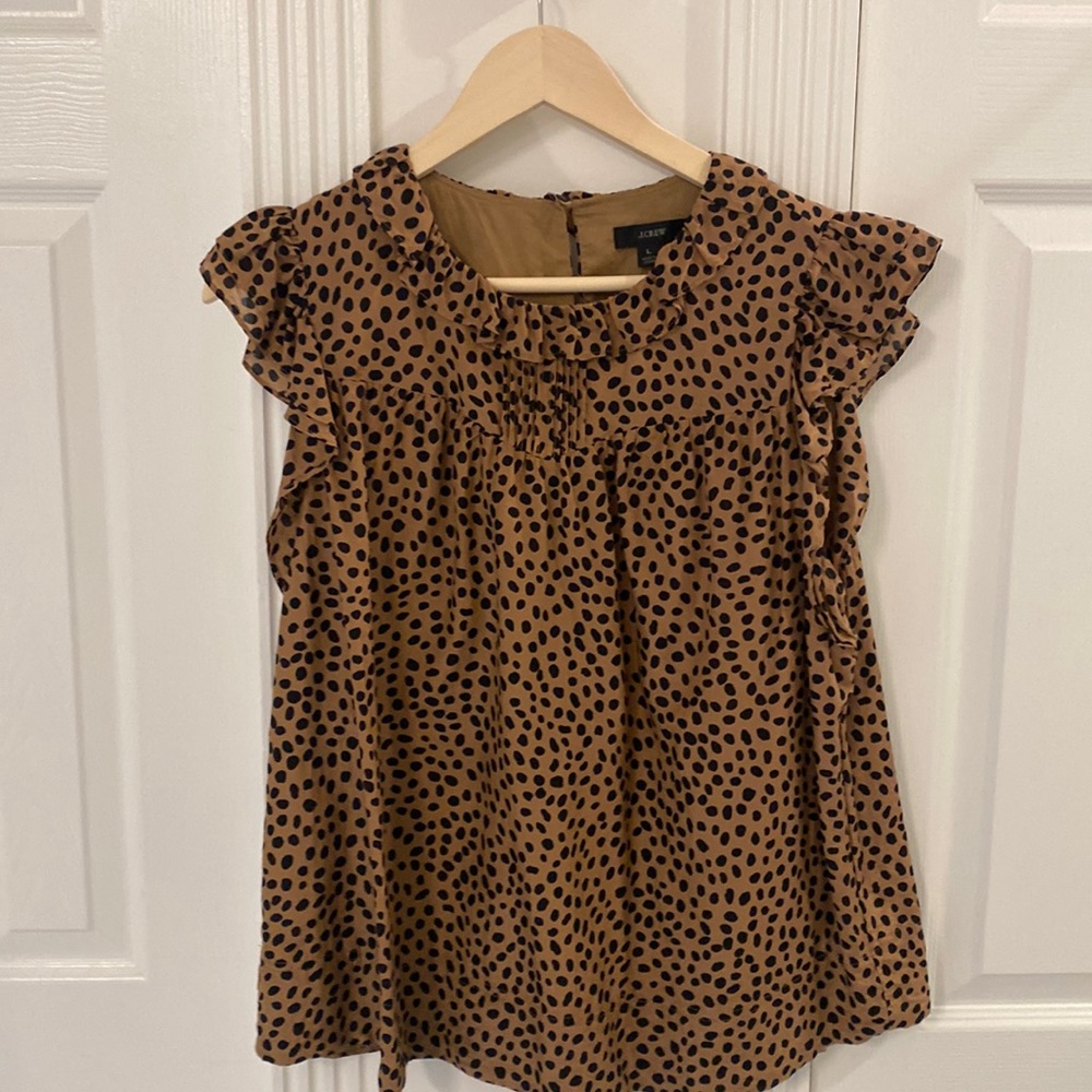 JCrew Animal Print Top